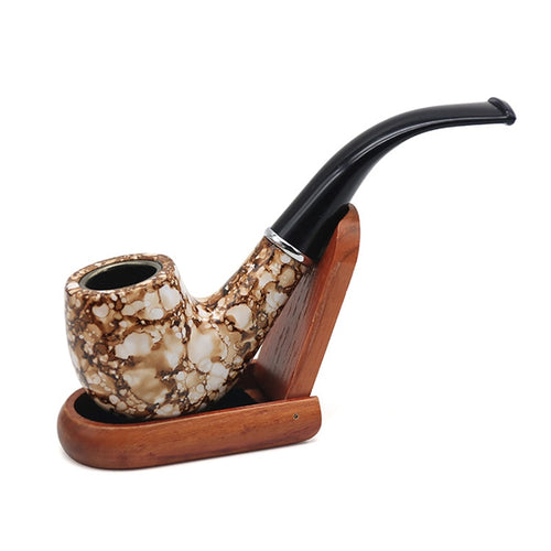 Classic Marbling Resin Multicolor Pipe Chimney Filter Smoking Pipes Tobacco Pipe Cigar Narguile Weed Grinder Smoke Mouthpiece